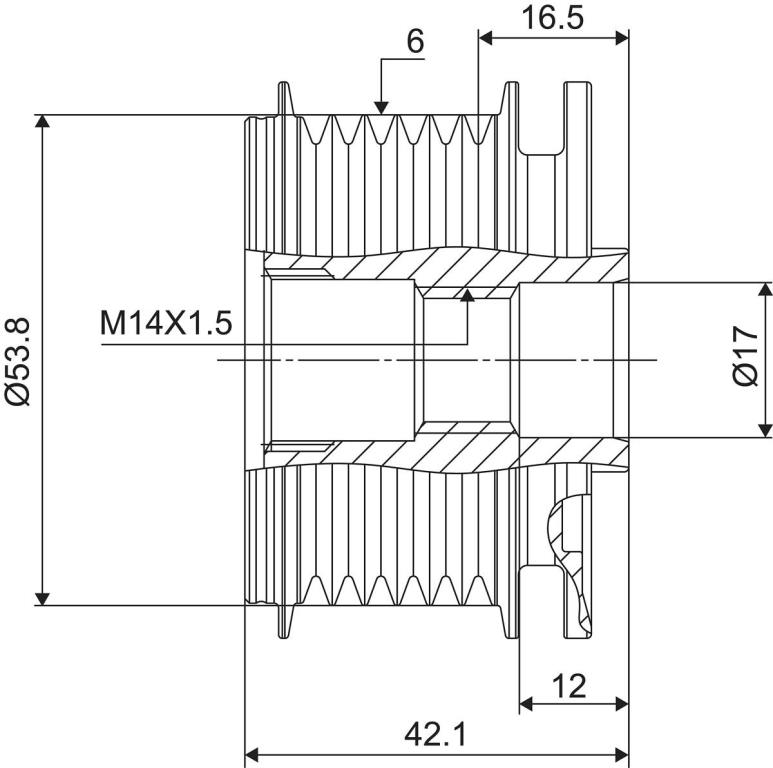 Rueda libre alternador VALEO ref. 588011